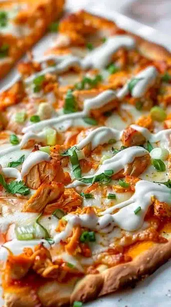 Buffalo Chicken Flatbread Pizza Recipe