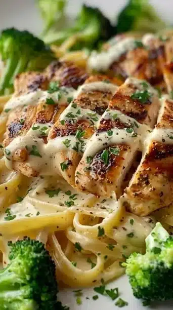 Cajun Chicken and Broccoli Alfredo