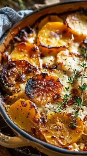 Cheesy Root Veggie Gratin