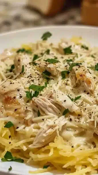 Chicken Alfredo Spaghetti Squash