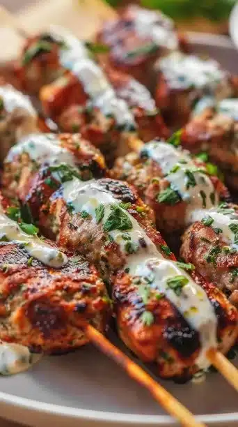Chicken Kofta With Garlic Yogurt Sauce Recipe A Must Try