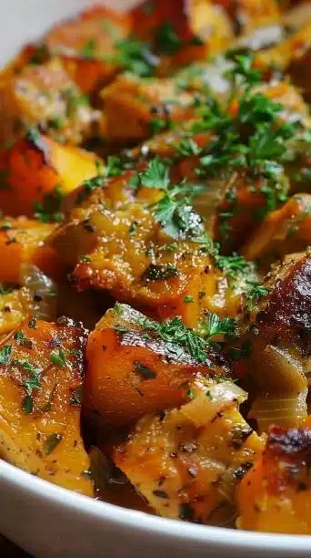 Chicken Leek and Butternut Squash Bake