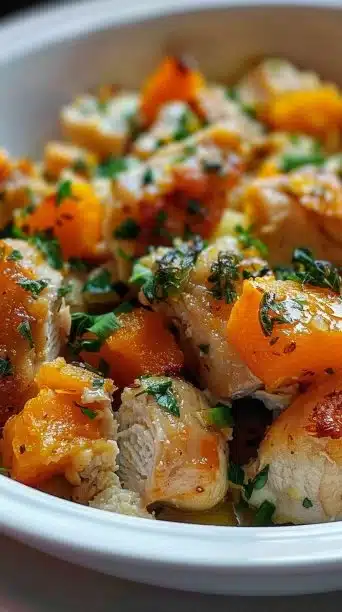 Chicken Leek and Butternut Squash Bake