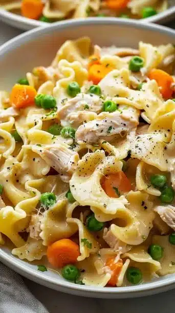 Chicken Pot Pie Noodle Skillet