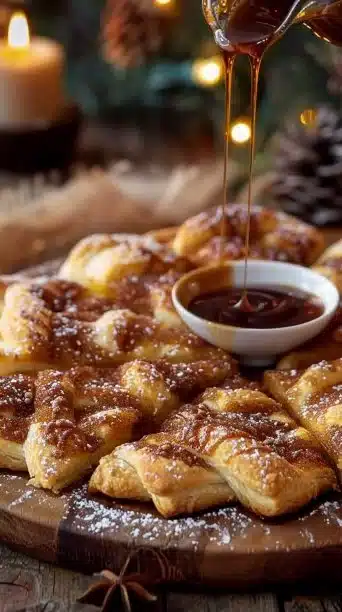 Delicious cinnamon-sugar pizza topped with a sugary cinnamon blend