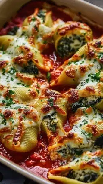 Cozy Italian Classic: Spinach and Ricotta Stuffed Shells That Melt in Your Mouth