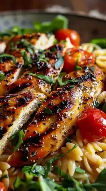 Creamy Basil Chicken Orzo