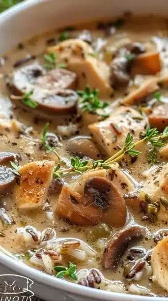 Creamy Mushroom Chicken And Wild Rice Soup