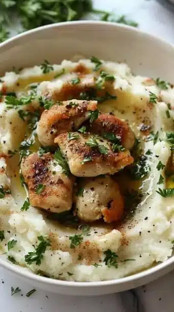 Creamy Ranch Chicken and Cauliflower Mash