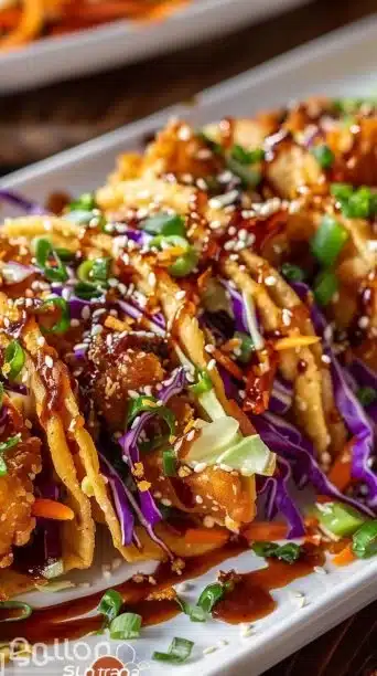 Crispy Chicken Wonton Tacos Recipe