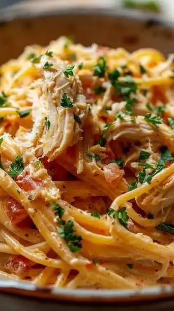 Crock Pot Cheesy Chicken Spaghetti Recipe