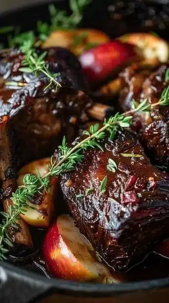 Crockpot Apple Cider Braised Short Ribs