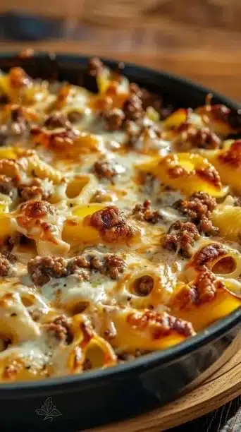 Delicious plate of Crockpot Cheesy Ranch Beef Pasta, the ultimate comfort food.