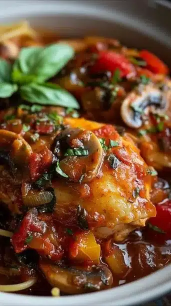 Crockpot Chicken Cacciatore