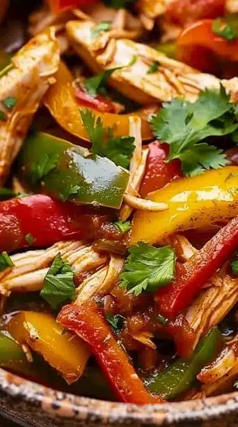 Crockpot Chicken Fajita Bowls