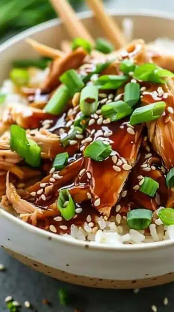Crockpot Chicken Teriyaki Bowls