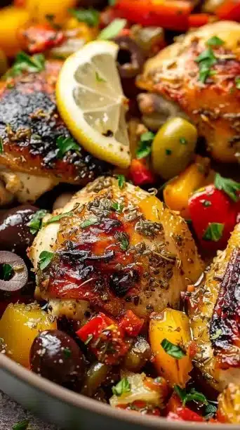 Crockpot Greek Chicken with Veggies