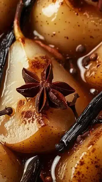 Crockpot Spiced Pear and Vanilla Compote served in a bowl