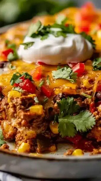 Crockpot Taco Casserole