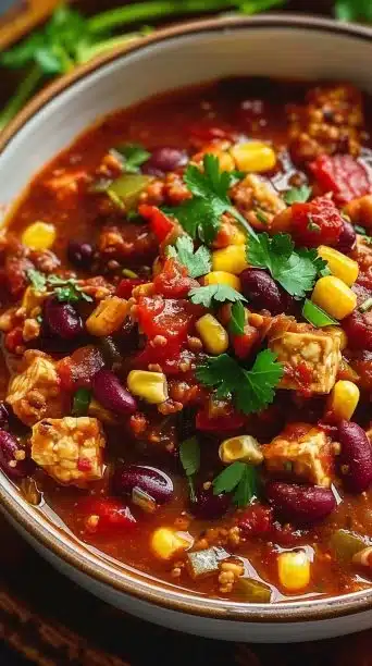 Crockpot Vegan Tempeh Chili