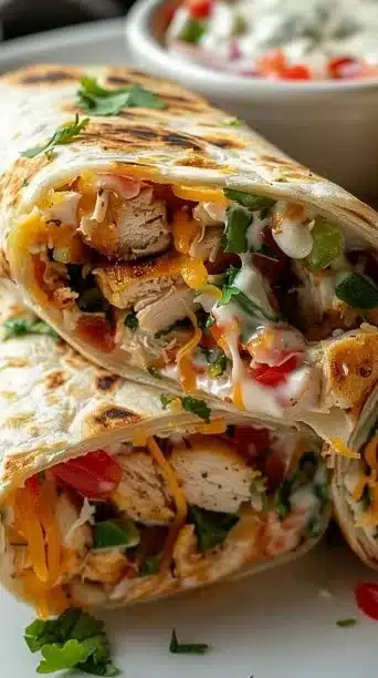 Delicious Chipotle Ranch Grilled Chicken Burrito