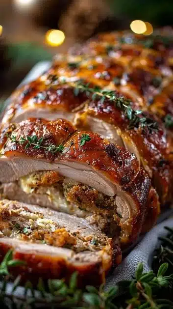 Delicious Christmas Stuffed Pork Roast