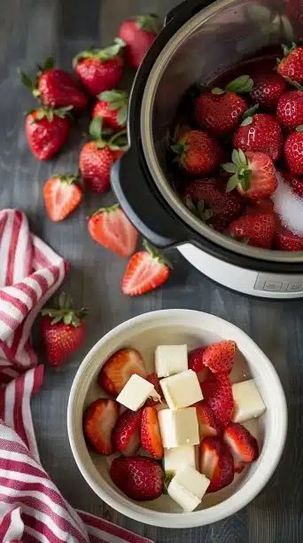 Easy Crockpot Strawberry Butter