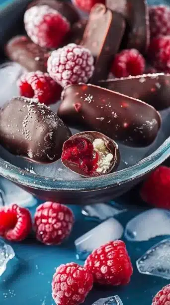 Frozen Chocolate Raspberries