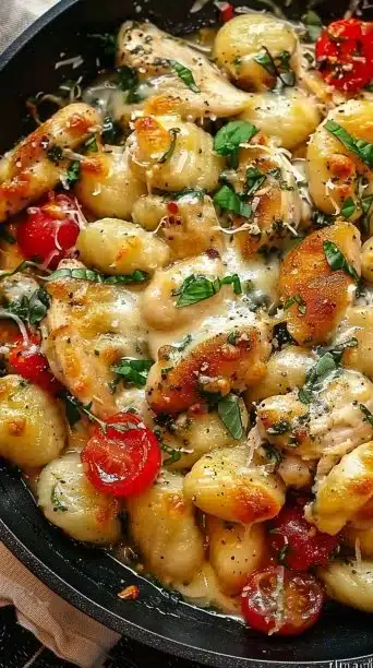 Garlic Chicken Gnocchi Skillet A Minute Wonder