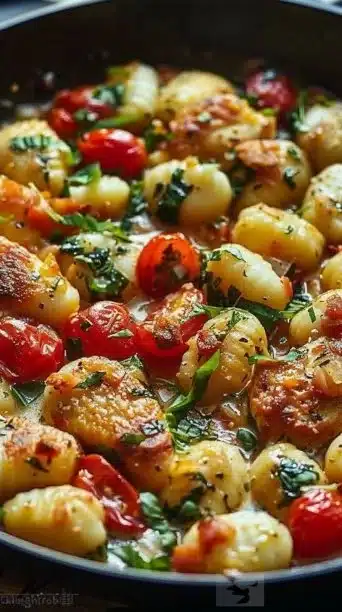Garlic Chicken Gnocchi Skillet: A Minute Wonder