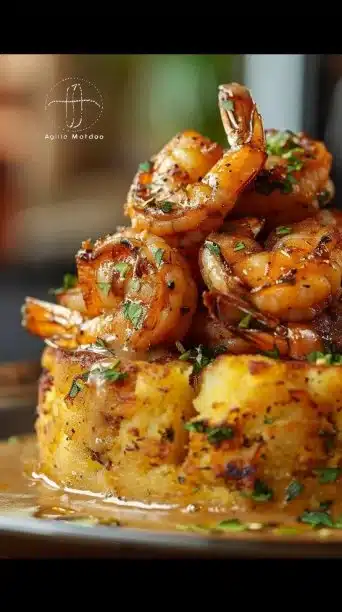 Garlic Shrimp Mofongo