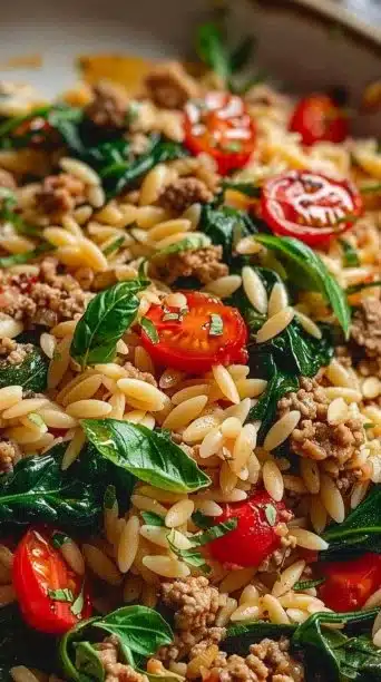 Healthy Ground Turkey Orzo: Quick & Flavorful Dinner
