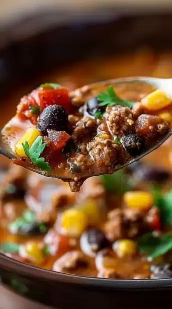 High Protein Creamy Taco Soup