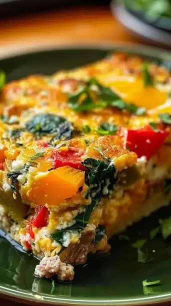 High Protein Crockpot Breakfast Casserole