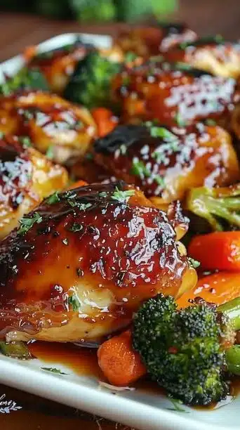 Honey Garlic Chicken & Roasted Veggies