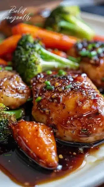 Honey Garlic Chicken & Roasted Veggies