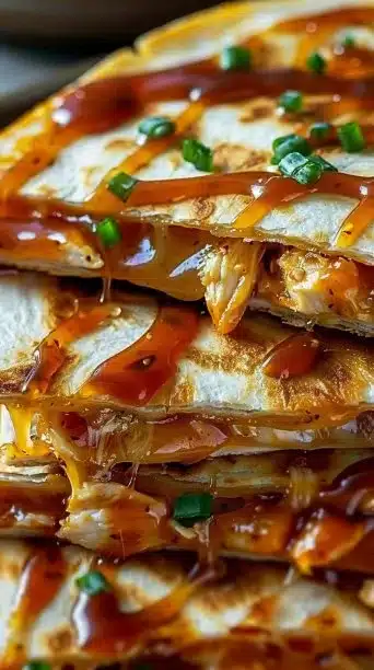 Hot Honey BBQ Chicken Quesadillas