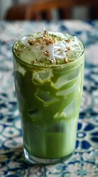 Iced Coconut Matcha Latte