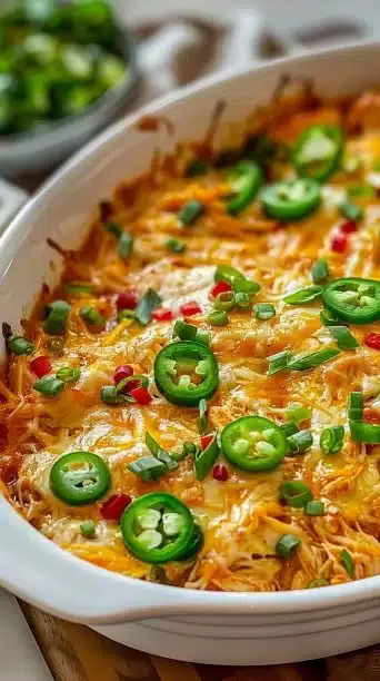 Jalapeno Buffalo Chicken Casserole