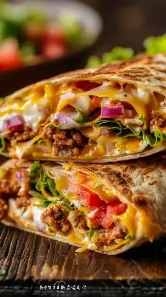 Delicious Keto Crunchwraps filled with fresh ingredients and low-carb goodness.