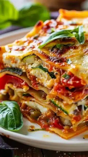 Layered Mediterranean Vegetable Lasagna