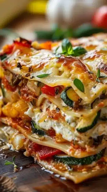 Layered Mediterranean Vegetable Lasagna