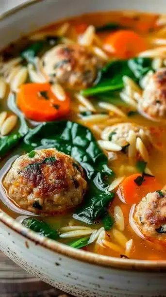 Low Calorie Crockpot Turkey Meatball Soup