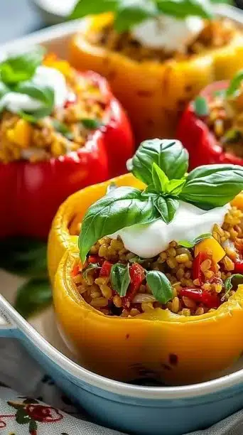 Low Carb Crockpot Stuffed Peppers