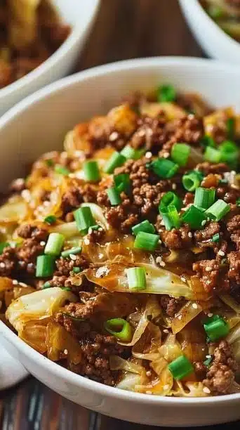 Low Carb Mongolian Ground Beef Cabbage Recipe