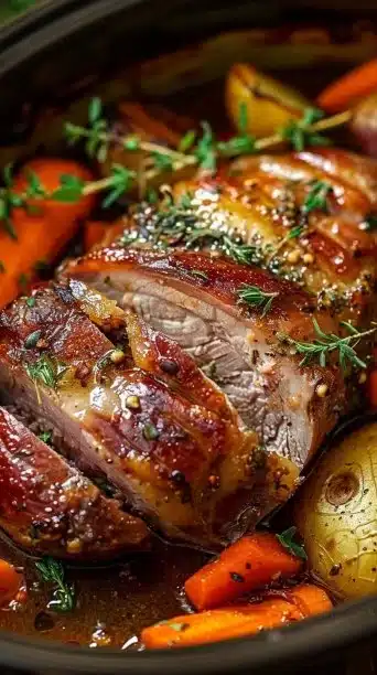 Maple Dijon Glazed Winter Vegetables