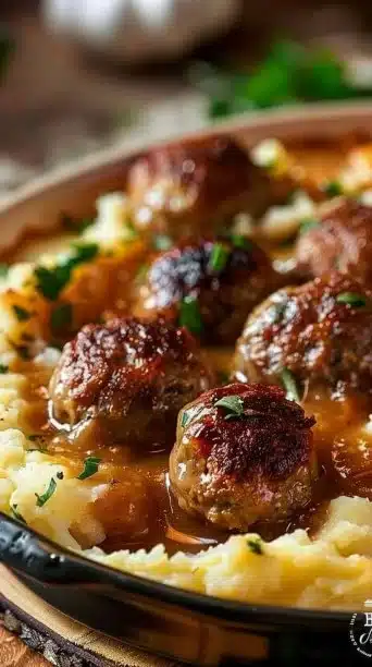 Meatball and Mashed Potato Bake: The Ultimate Comfort Food Casserole
