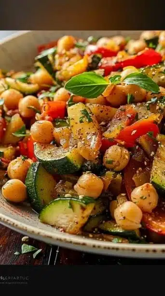 Mediterranean Chickpea & Veggie Stir Fry: A Quick, Colorful, Flavor-Packed Meal That Feels Fresh and Comforting