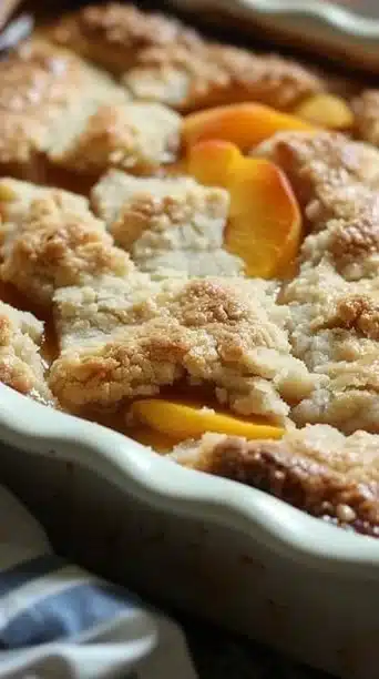 Old-Time Oven Peach Cobbler