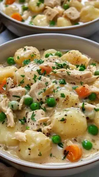 One Pot Gnocchi Chicken Pot Pie